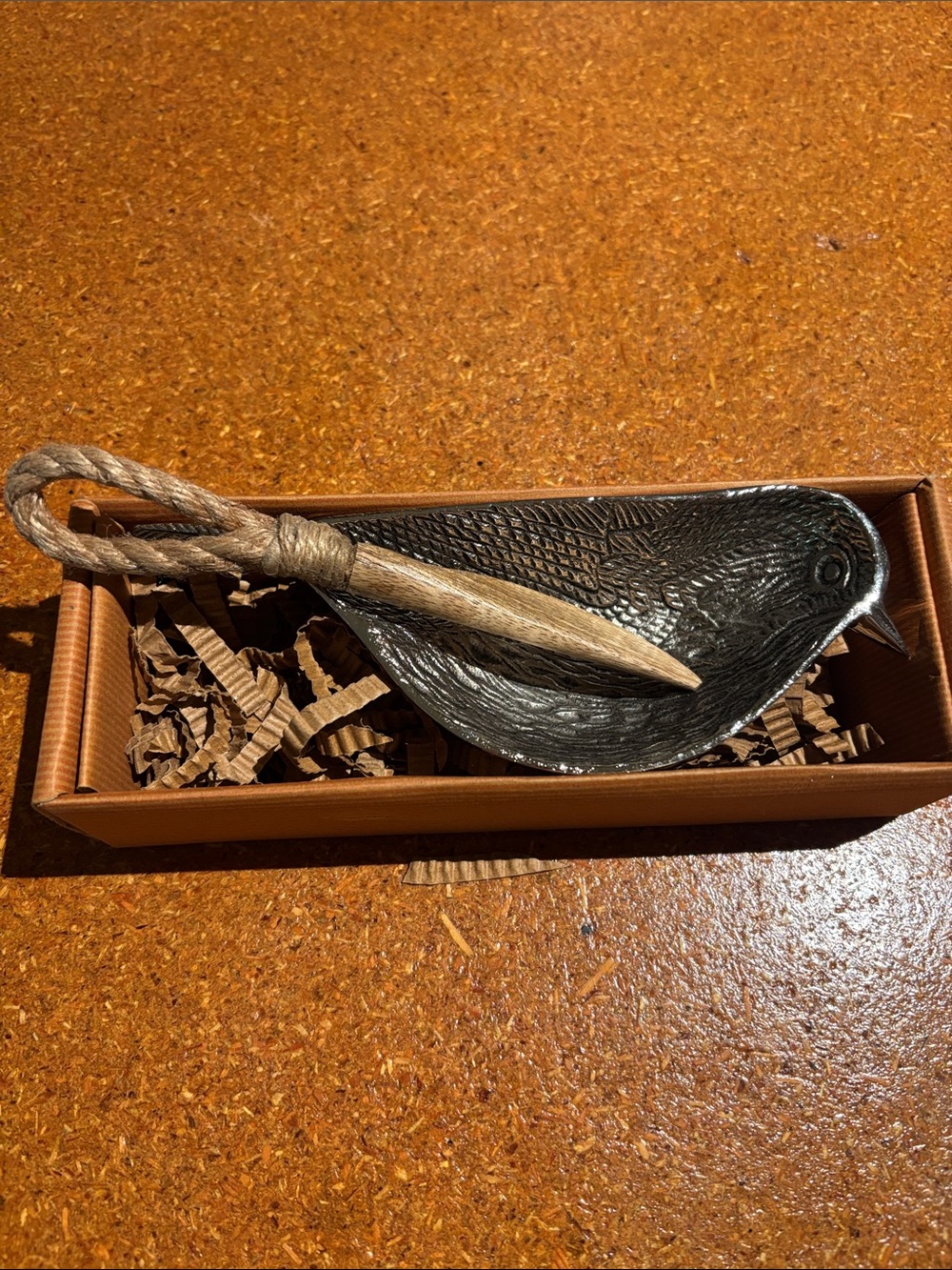 Mud Pie Nest Bird Snack Bowl and Wooden Spreader Set
